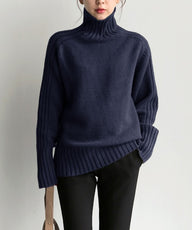 Maglione a collo alto a righe Ember