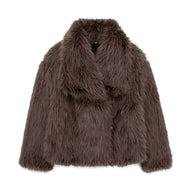 ELVORU - Fur Effect Puffer Coat