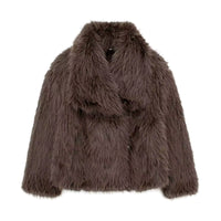 ELVORU - Fur Effect Puffer Coat