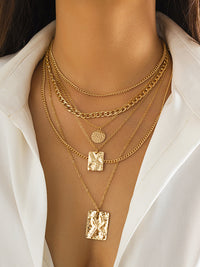 NECKLACE Multi Strand Gold Layered Necklace