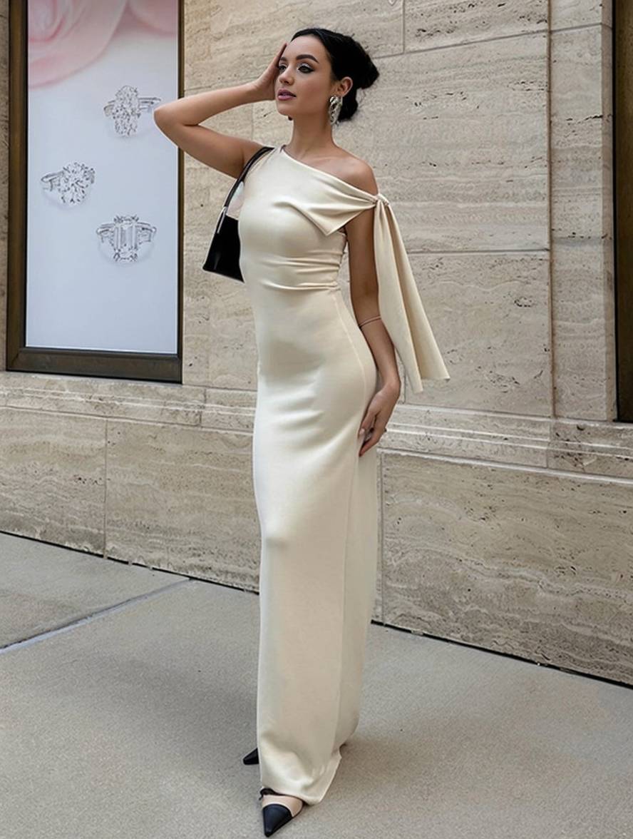 ELEA – One Shoulder Bodycon Maxi Dress