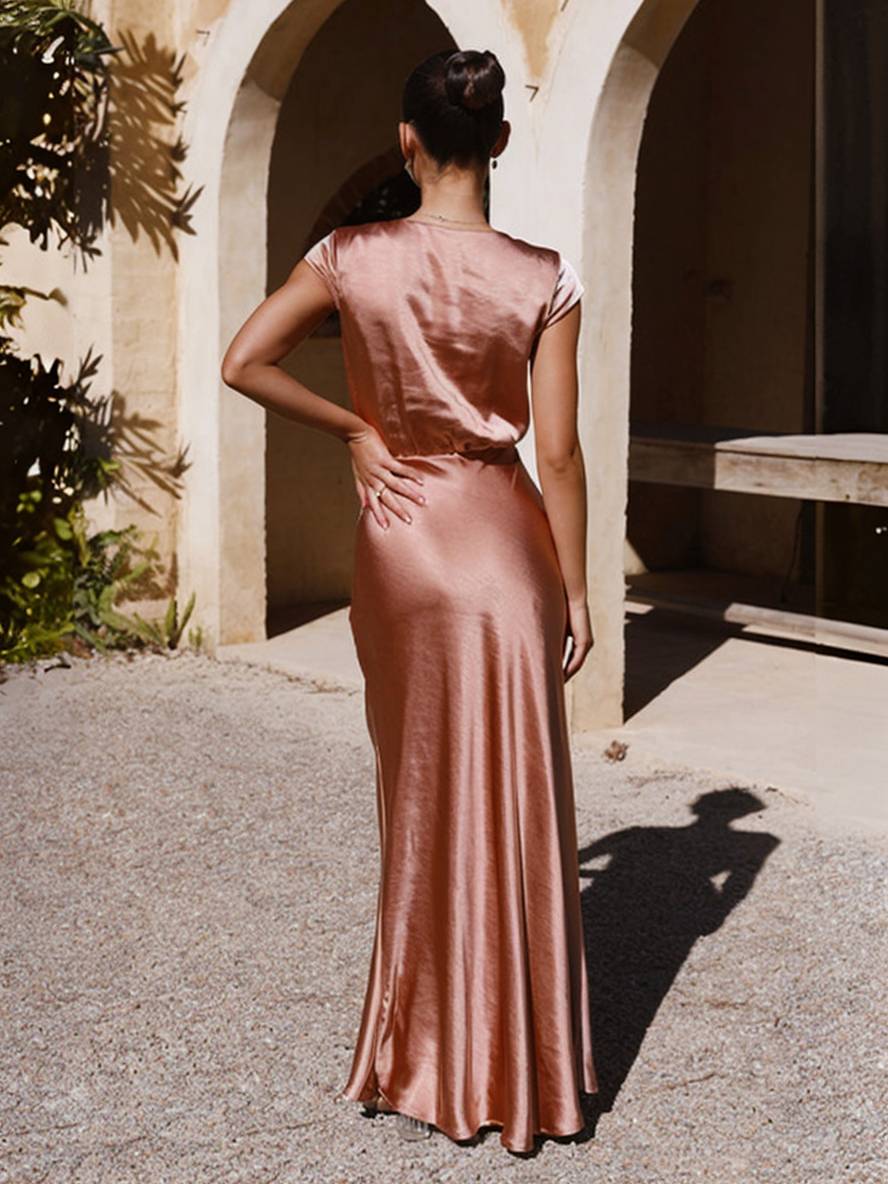 LORINA - Satin Mermaid Dress