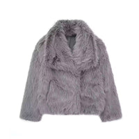 ELVORU - Fur Effect Puffer Coat
