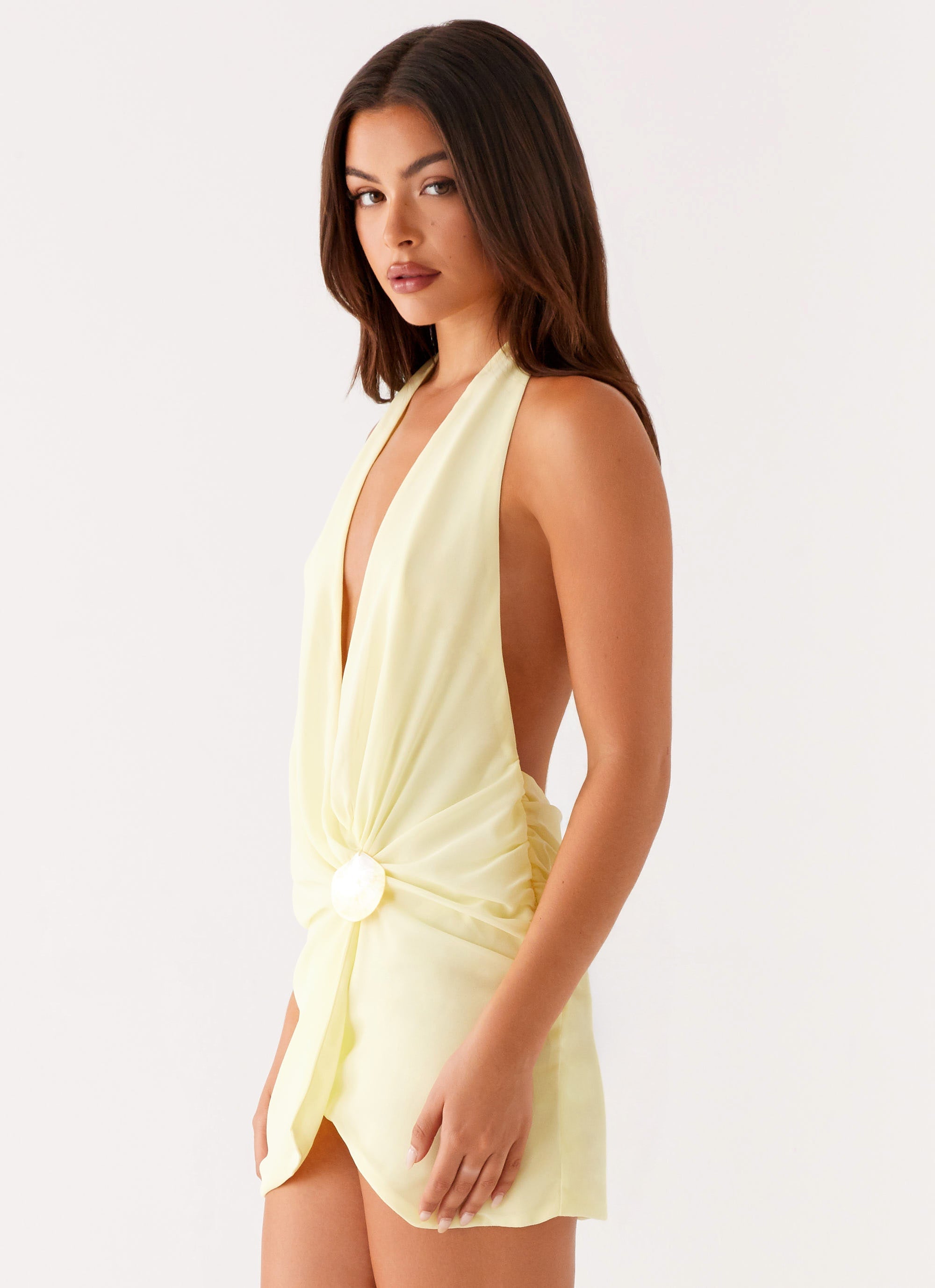 ELESTINA Scarf Mini Dress