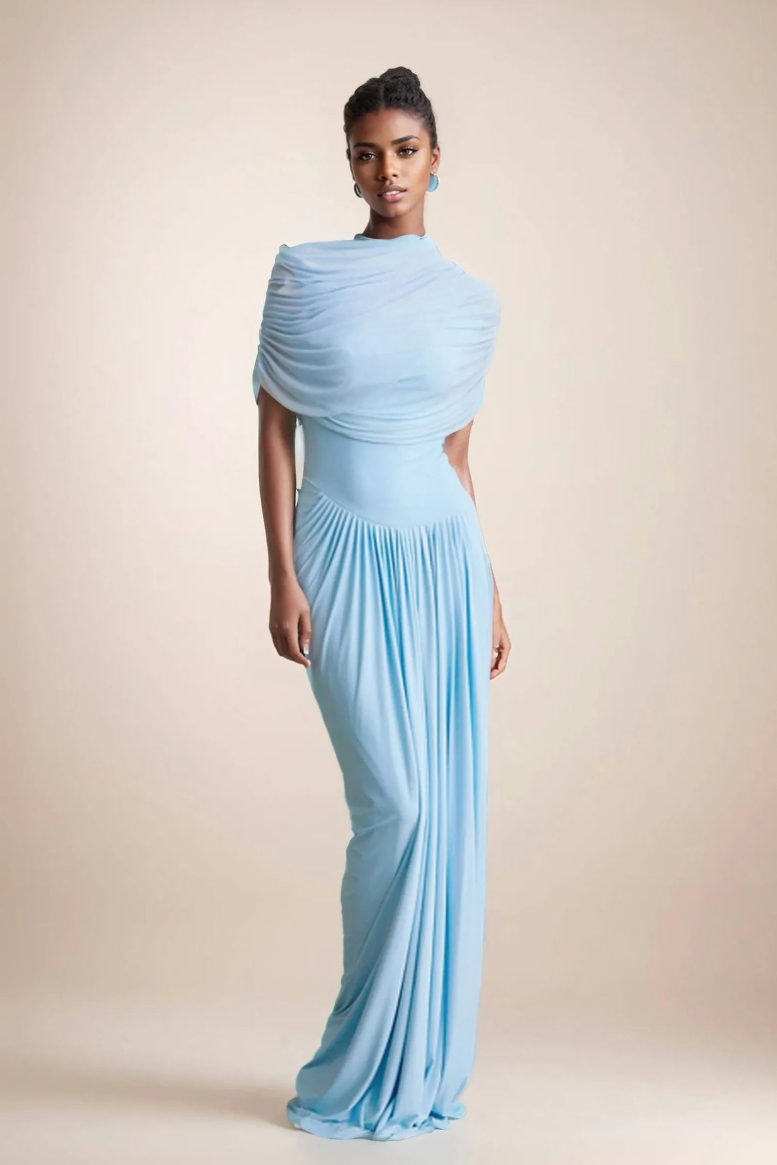 ARDEN Pleated Midi Dress