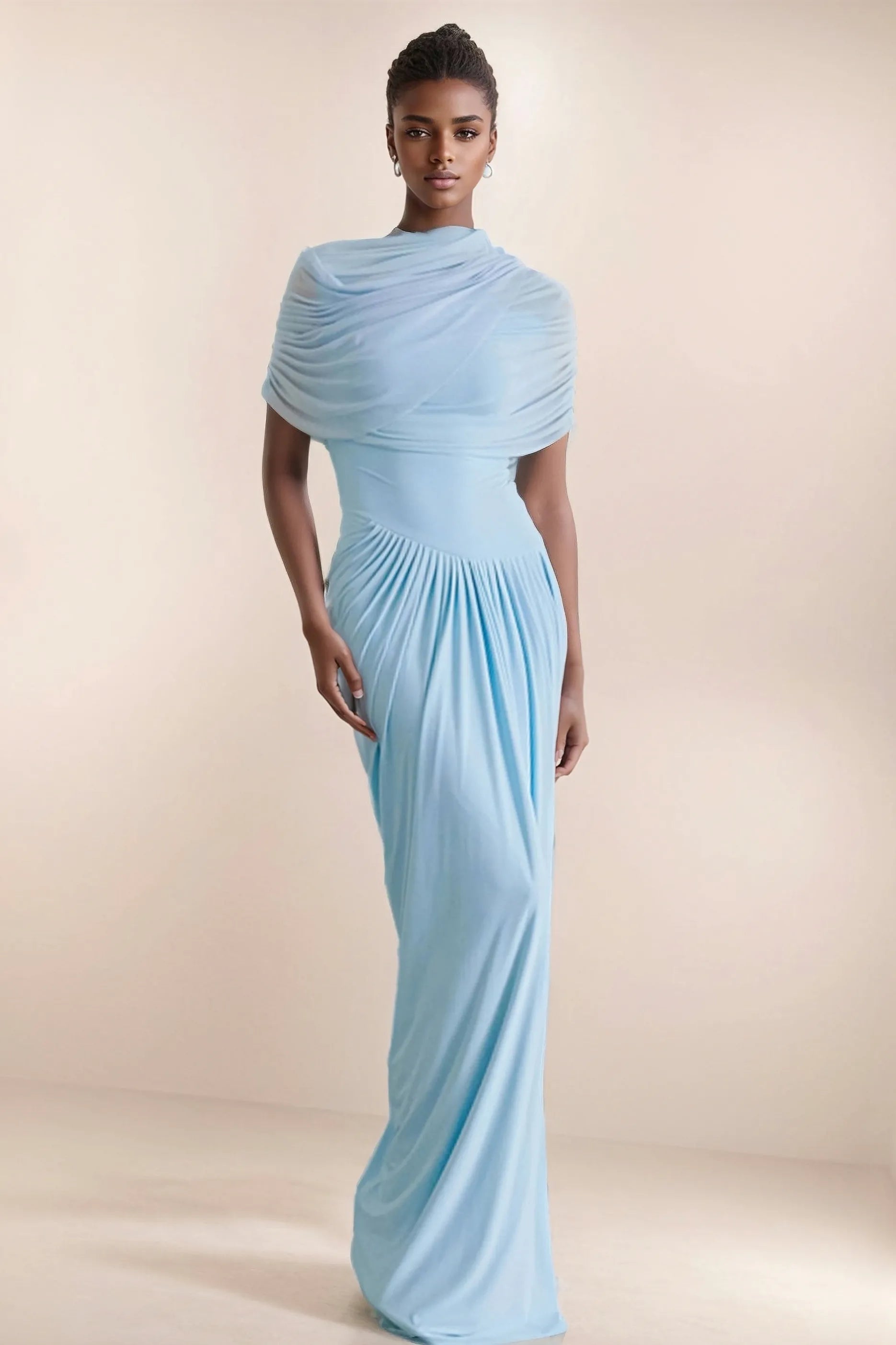 ARDEN Pleated Midi Dress