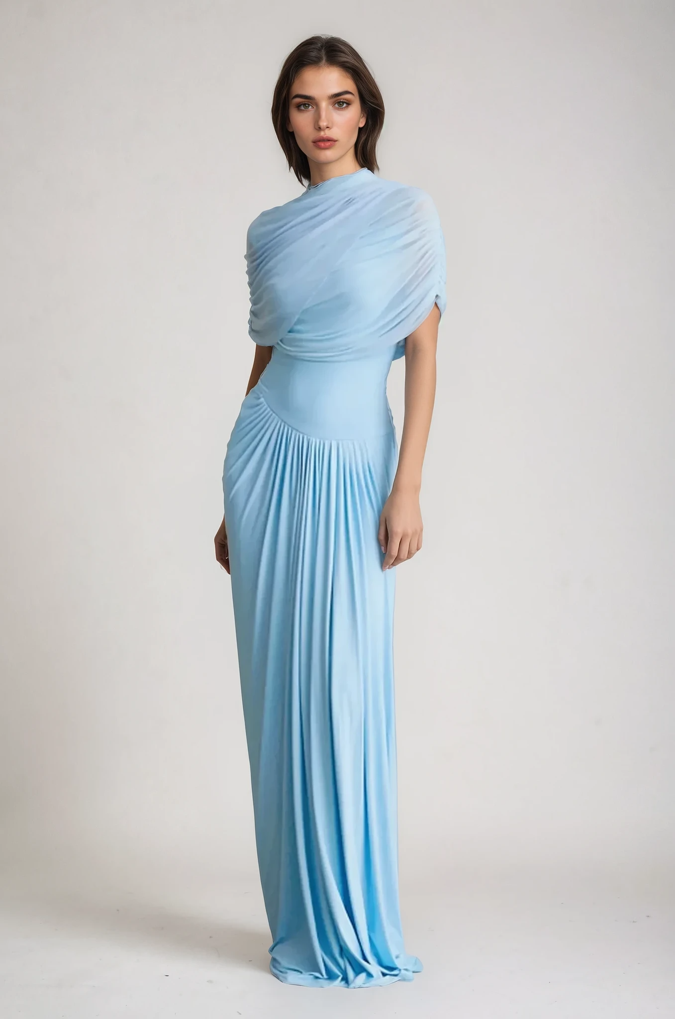 ARDEN Pleated Midi Dress