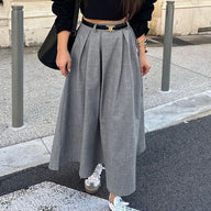 Isabella - Long Pleated Skirt with High Waist