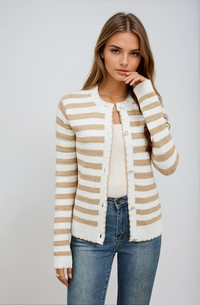 Cardigan in maglia a righe Strada