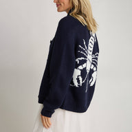 LYDIA Shrimp Print Cardigan
