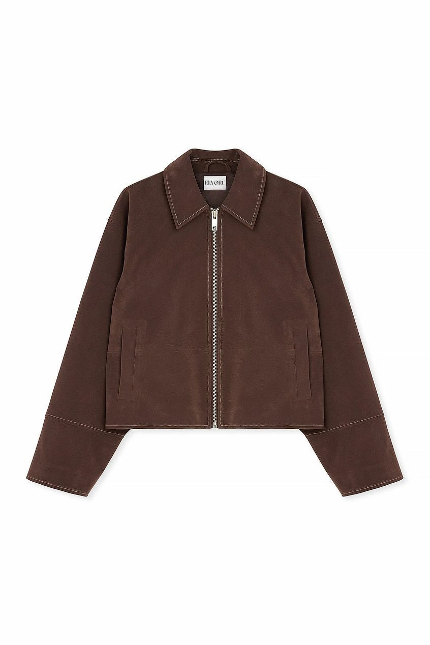 Valira – Faux Suede Zip Jacket