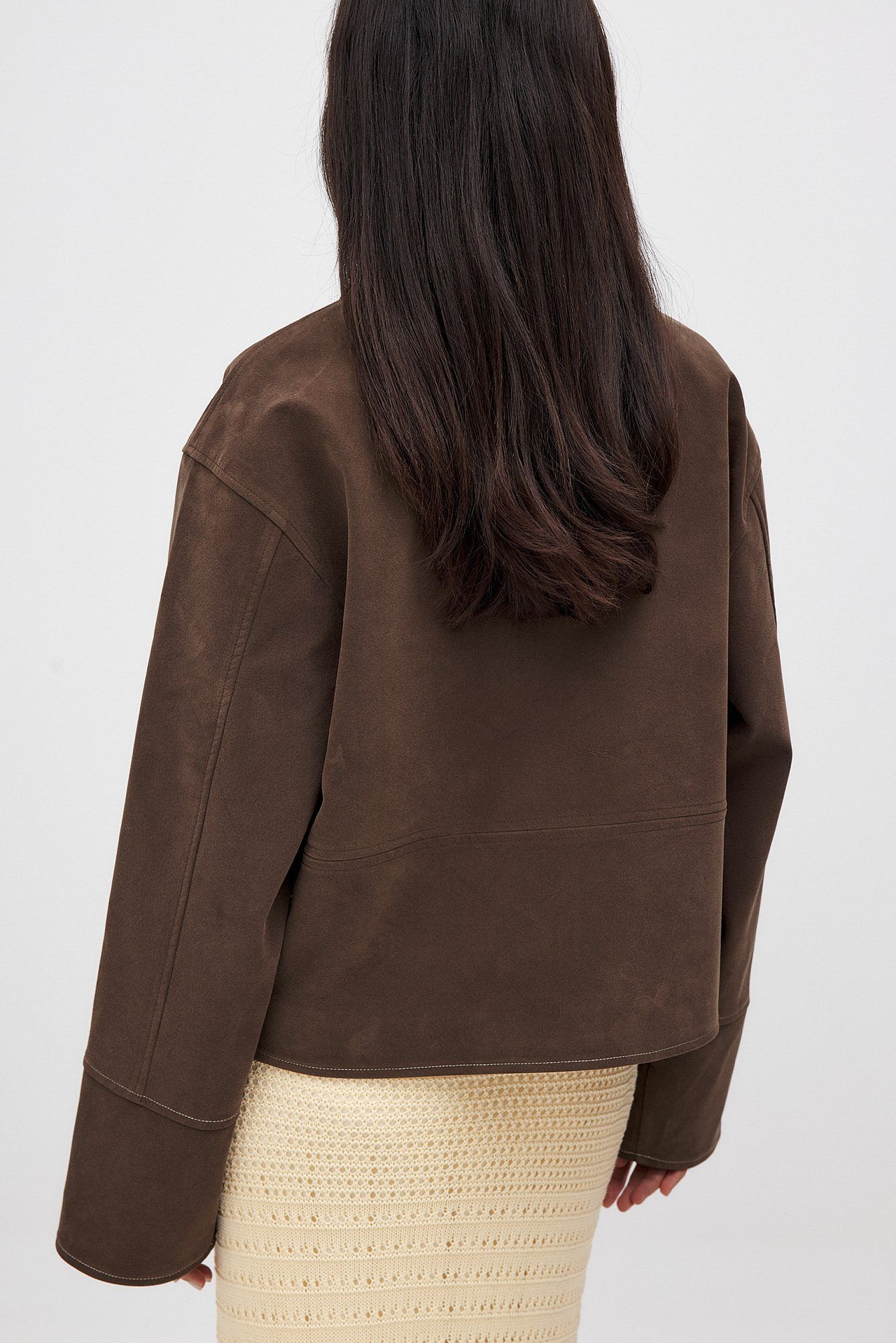 Valira – Faux Suede Zip Jacket