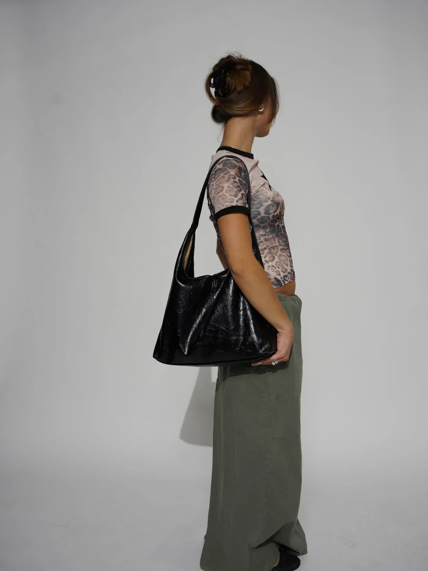 AURORA Black Leather Bag 