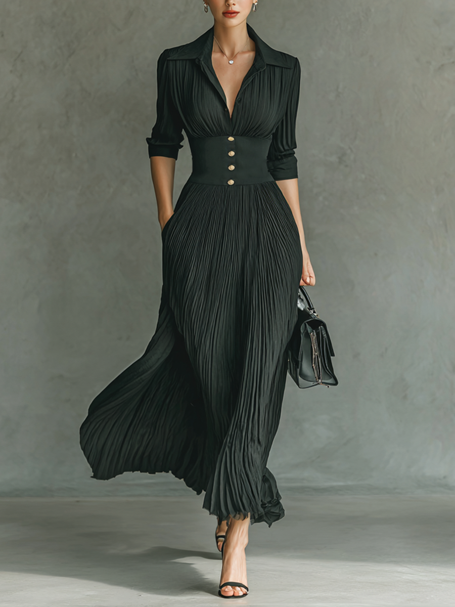 ELARIS Belted Maxi Dress