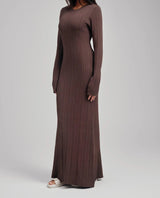 Lorenza-Mari Ribbed Knit Maxi Dress