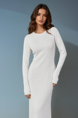 Lorenza-Mari Ribbed Knit Maxi Dress