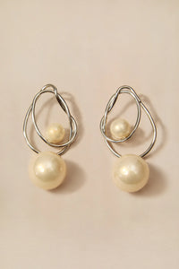 Intertwined Pearl Drop Earrings
