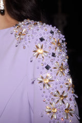 SERAPHINE Embellished V-Neck Long Sleeve Maxi Dress