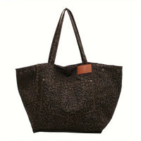 Olivia's Chic Tote – Vintage Leopard Canvas Bag