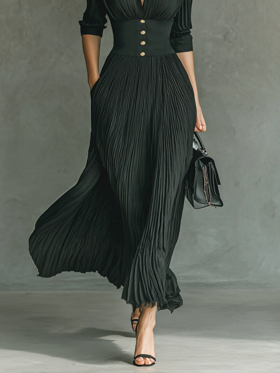 ELARIS Belted Maxi Dress