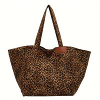 Olivia's Chic Tote – Vintage Leopard Canvas Bag