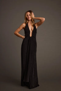 ALTHEA Cupro Maxi Dress 