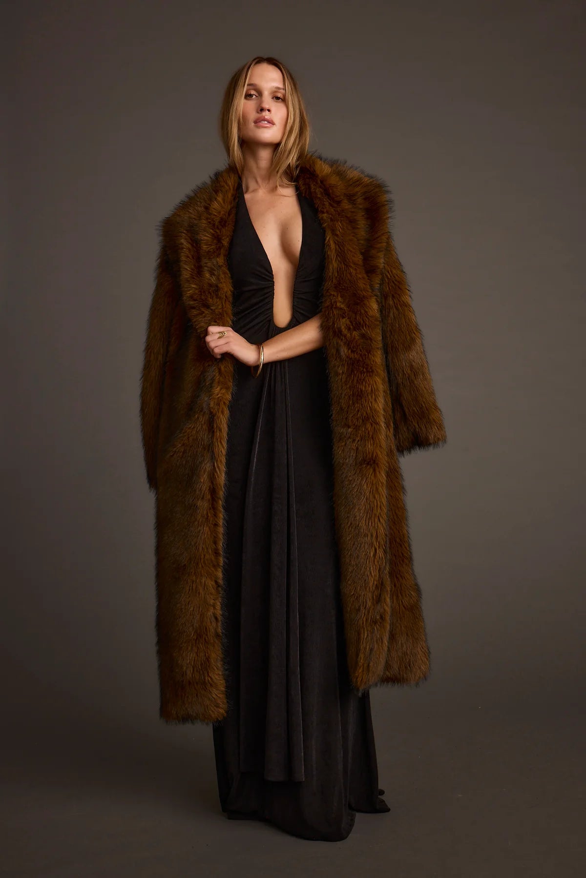 ALTHEA Cupro Maxi Dress 