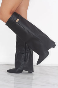 CERVINA Leather Boots Black