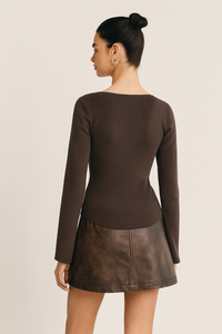 ELYSA Asymmetric Ruched Top