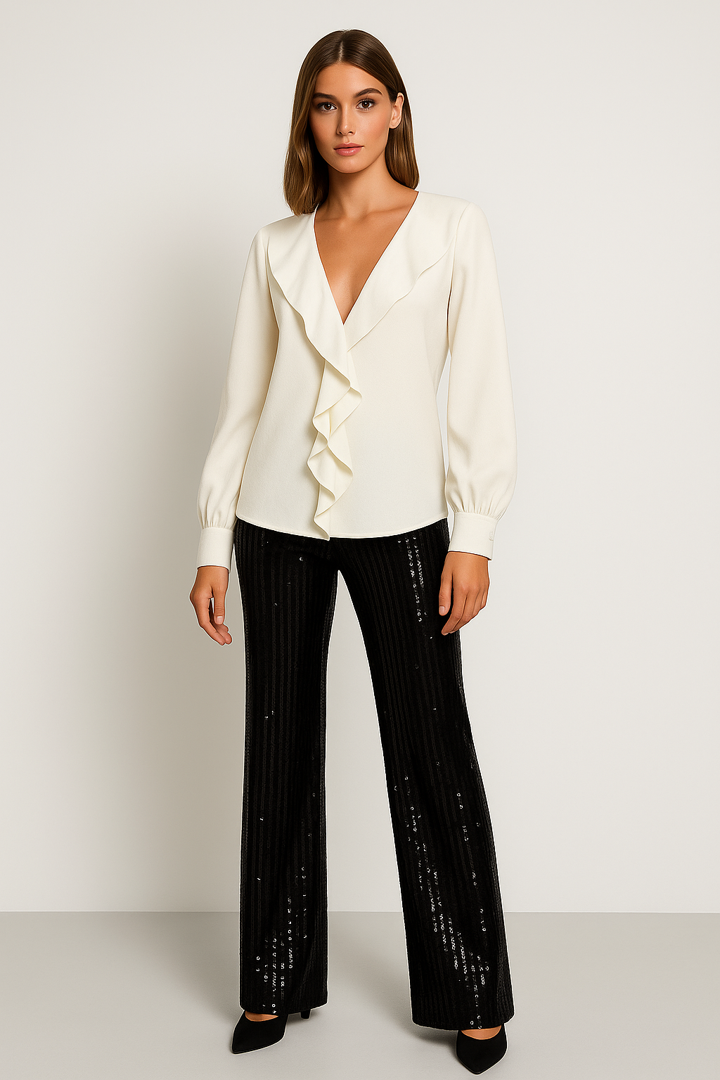 RIVANA Ruffle Blouse