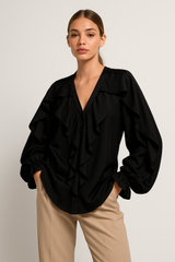 RIVANA Ruffle Blouse