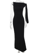 ELEA – One Shoulder Bodycon Maxi Dress