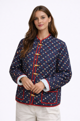 AMY'S Floran Print Patchwork Jacket
