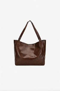AURELIA Brown Vintage Leather Tote Bag