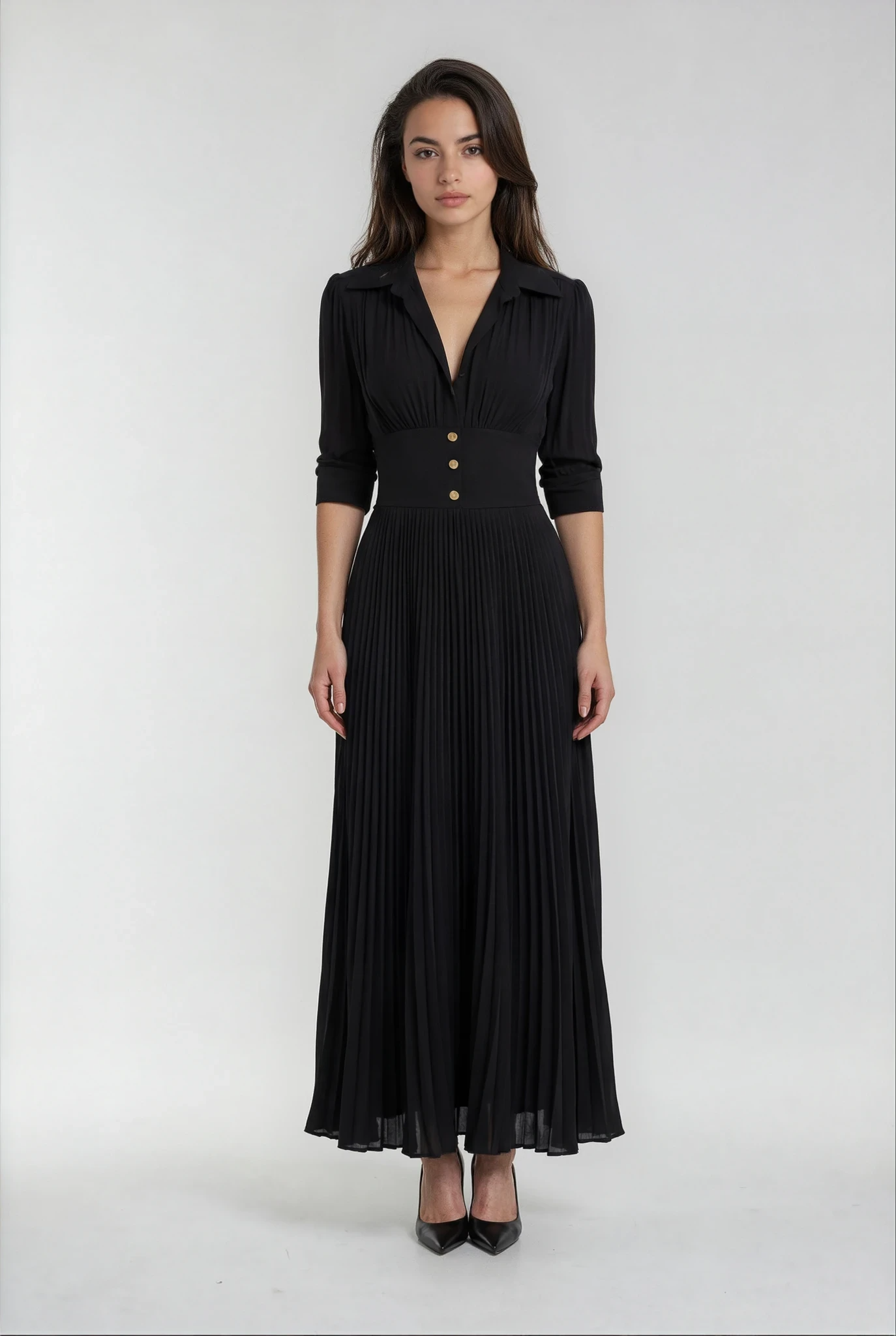 ELARIS Belted Maxi Dress