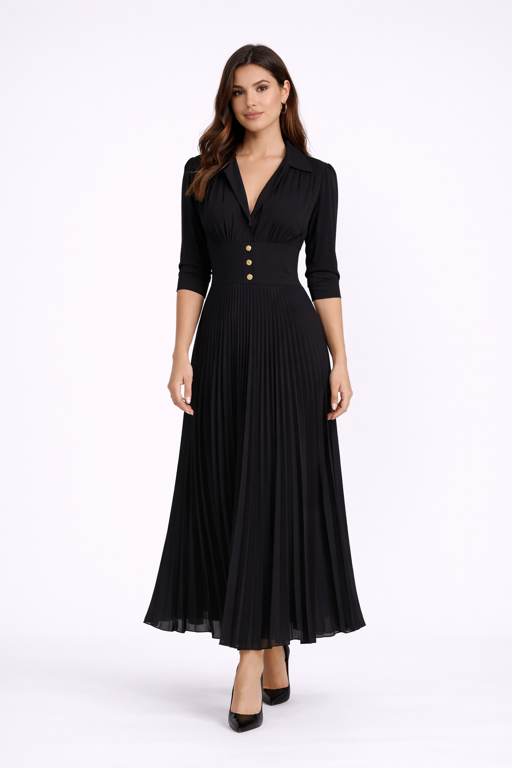 ELARIS Belted Maxi Dress