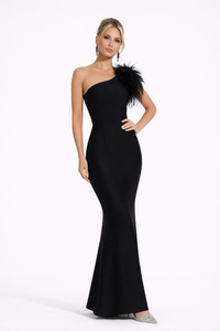 TIANELLE Feather Maxi Dress