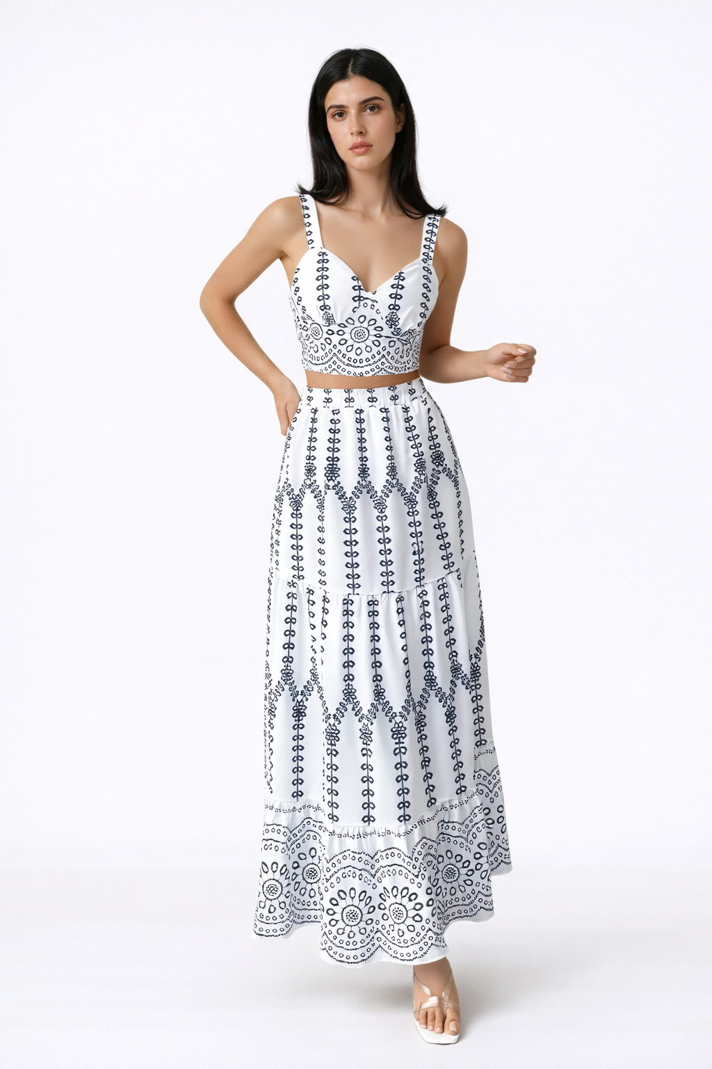 SOLÉA Printed Tie-Back Set 