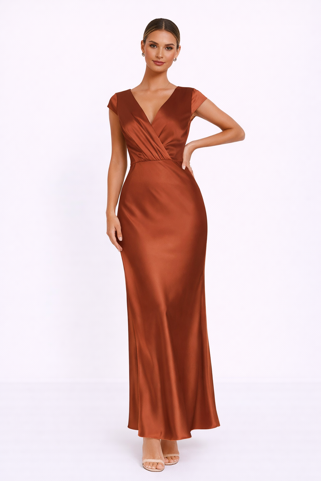 LORINA Satin Mermaid Dress