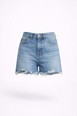 ARLENA High-Waist Denim Shorts 