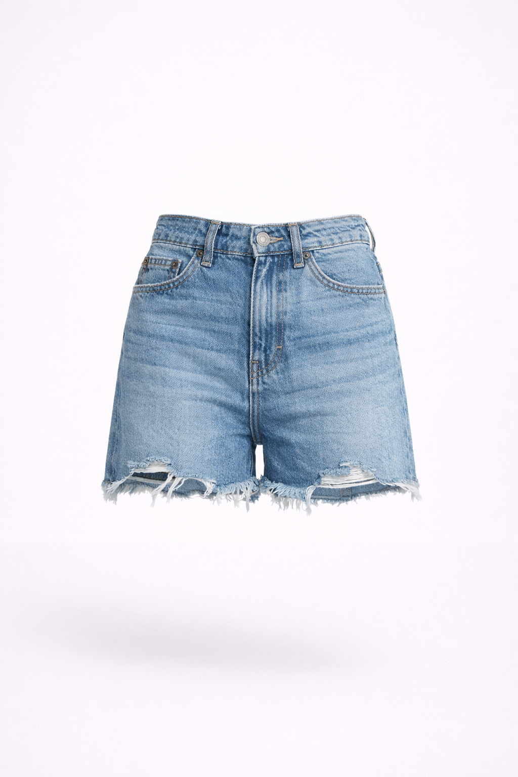 ARLENA High-Waist Denim Shorts 