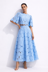 LIORAÉ Lace Top &amp; Maxi Skirt Set