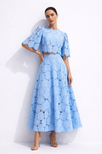 LIORAÉ Lace Top &amp; Maxi Skirt Set