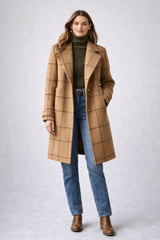CATELIA Plaid Winter Coat