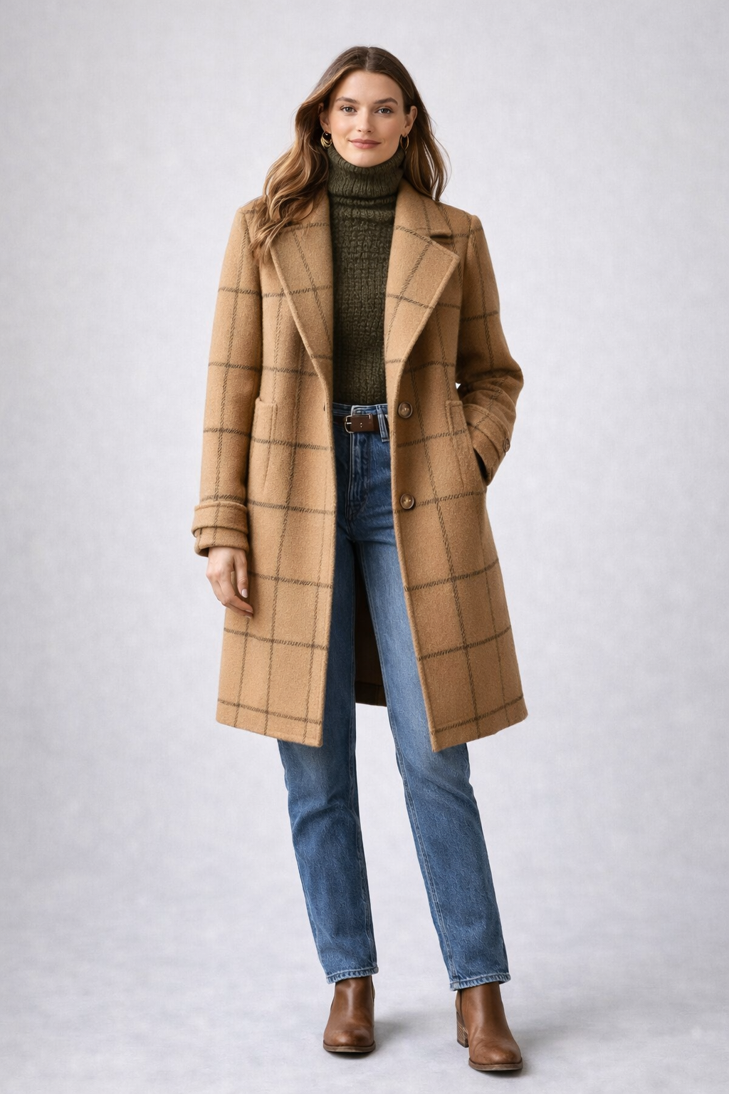 CATELIA Plaid Winter Coat