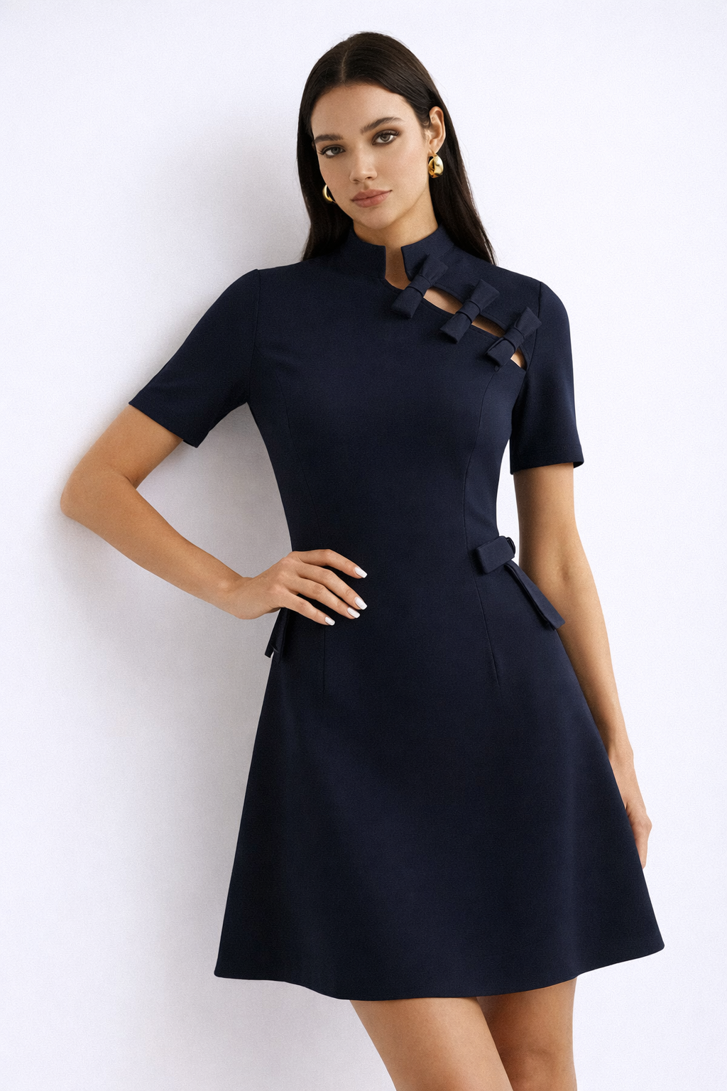 AURA Bow Cut Out Dress