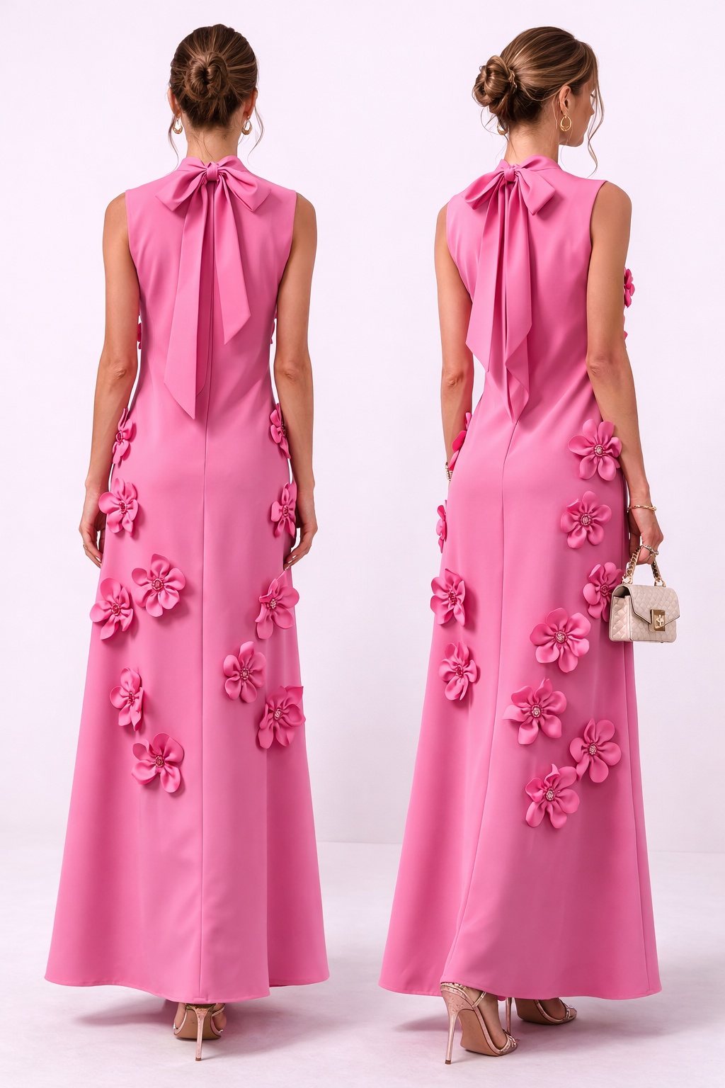 BLOOM Floral Embellished Sleeveless Maxi Dress