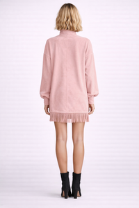 ZARETHA Fringe Suede Dress