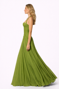 FENITY Maxi Dress Elegant Halter Silhouette