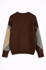 ROMELIA V-Neck Diamond Knit Sweater